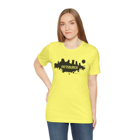 Pittsburgh Splash Skyline T-Shirt - Unisex bella+canvas 3001 T-Shirt - YinzerShop