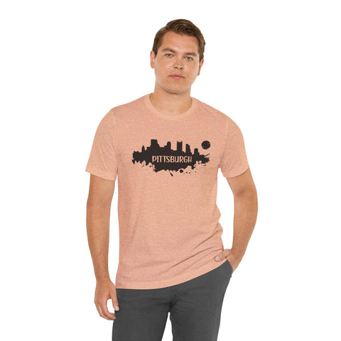 Pittsburgh Splash Skyline T-Shirt - Unisex bella+canvas 3001 T-Shirt - YinzerShop