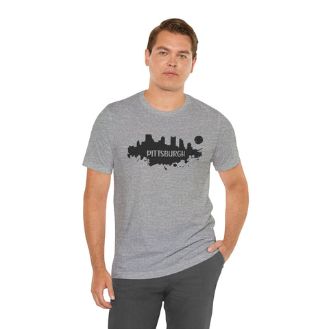 Pittsburgh Splash Skyline T-Shirt - Unisex bella+canvas 3001 T-Shirt - YinzerShop