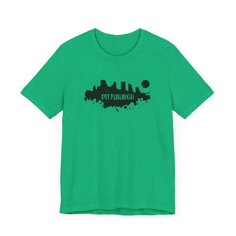 Pittsburgh Splash Skyline T-Shirt - Unisex bella+canvas 3001 T-Shirt - YinzerShop