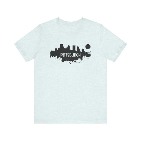 Pittsburgh Splash Skyline T-Shirt - Unisex bella+canvas 3001 T-Shirt - YinzerShop