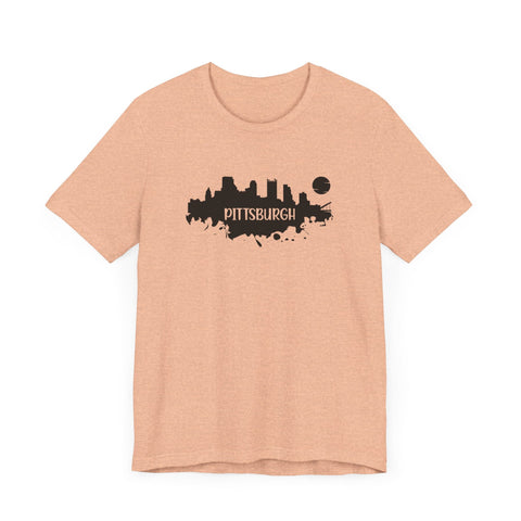 Pittsburgh Splash Skyline T-Shirt - Unisex bella+canvas 3001 T-Shirt - YinzerShop
