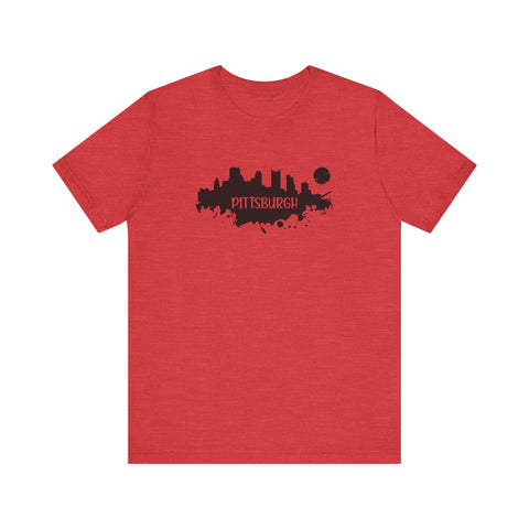 Pittsburgh Splash Skyline T-Shirt - Unisex bella+canvas 3001 T-Shirt - YinzerShop