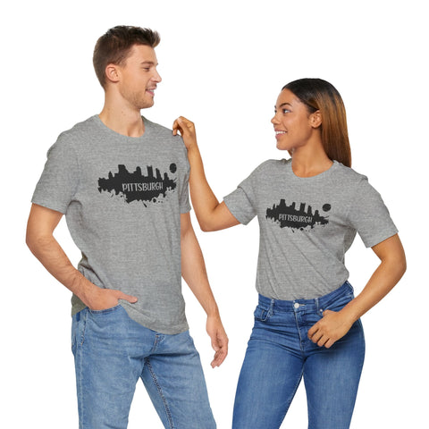 Pittsburgh Splash Skyline T-Shirt - Unisex bella+canvas 3001 T-Shirt - YinzerShop