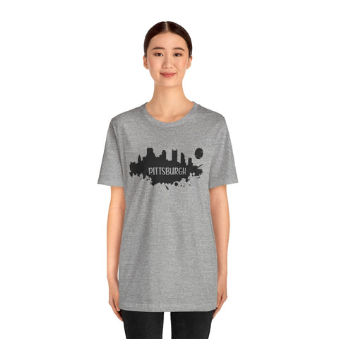Pittsburgh Splash Skyline T-Shirt - Unisex bella+canvas 3001 T-Shirt - YinzerShop