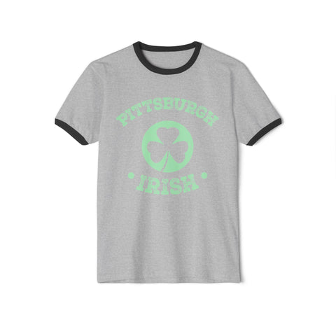 Pittsburgh St. Patrick's Day - Unisex Cotton Ringer T-Shirt T-Shirt - YinzerShop