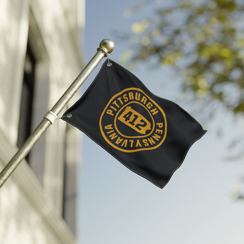 Pittsburgh Stamped - Double Sided Flag Home Decor - YinzerShop