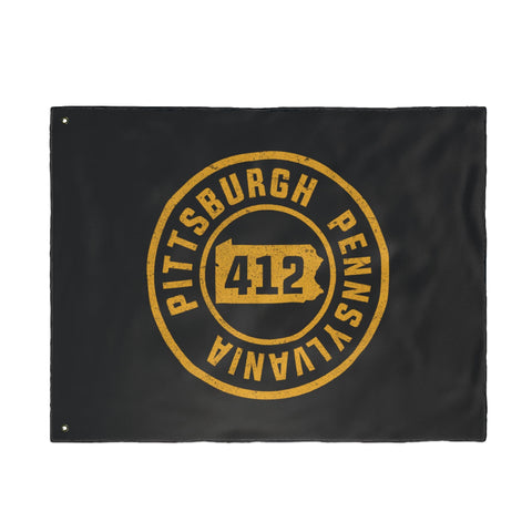 Pittsburgh Stamped - Double Sided Flag Home Decor - YinzerShop