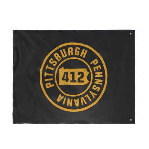 Pittsburgh Stamped - Double Sided Flag Home Decor - YinzerShop