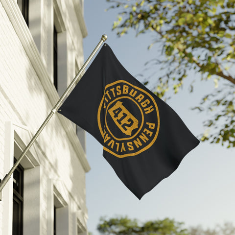 Pittsburgh Stamped - Double Sided Flag Home Decor - YinzerShop