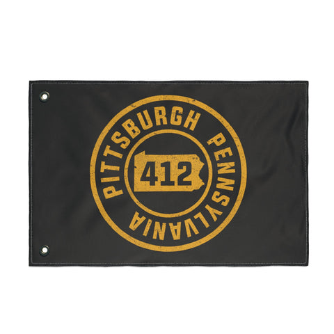 Pittsburgh Stamped - Double Sided Flag Home Decor - YinzerShop