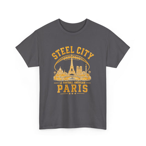 Pittsburgh Steel City Paris 2026 - Unisex Heavy Cotton Tee T-Shirt - YinzerShop