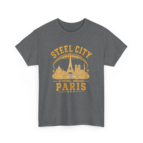 Pittsburgh Steel City Paris 2026 - Unisex Heavy Cotton Tee T-Shirt - YinzerShop