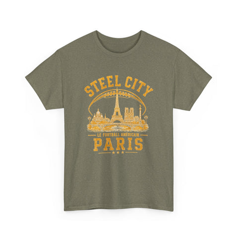 Pittsburgh Steel City Paris 2026 - Unisex Heavy Cotton Tee T-Shirt - YinzerShop