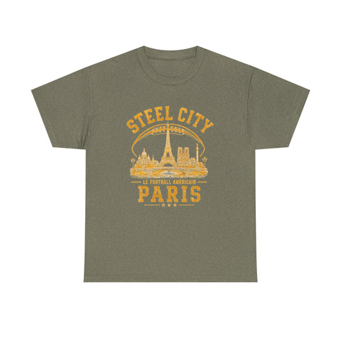 Pittsburgh Steel City Paris 2026 - Unisex Heavy Cotton Tee T-Shirt - YinzerShop