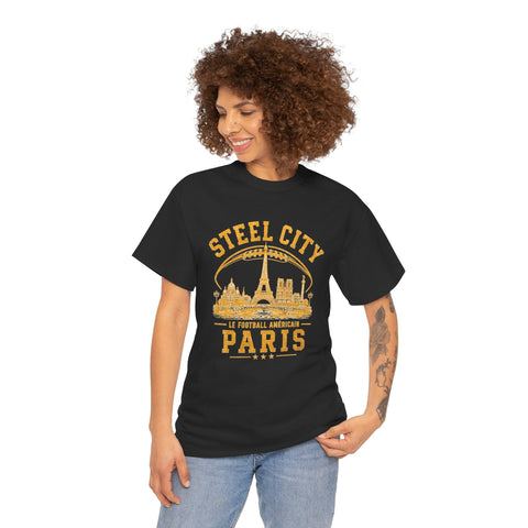 Pittsburgh Steel City Paris 2026 - Unisex Heavy Cotton Tee T-Shirt - YinzerShop
