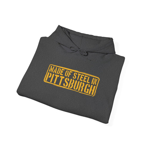 Pittsburgh Steel Hoodie - Classic Fit Sweatshirt | Medium Weight Hooded Sweatshirt Hoodie - YinzerShop