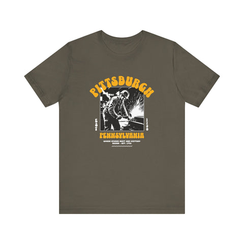 Pittsburgh Steel Legacy: Forging History T-Shirt T-Shirt - YinzerShop