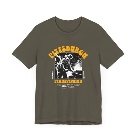 Pittsburgh Steel Legacy: Forging History T-Shirt T-Shirt - YinzerShop