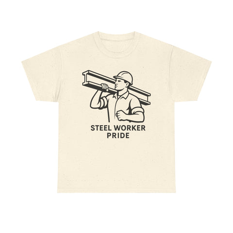 Pittsburgh Steel Worker Pride - Unisex Heavy Cotton Tee T-Shirt - YinzerShop