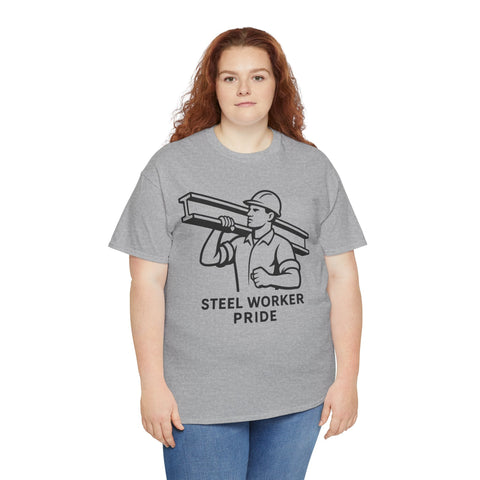 Pittsburgh Steel Worker Pride - Unisex Heavy Cotton Tee T-Shirt - YinzerShop