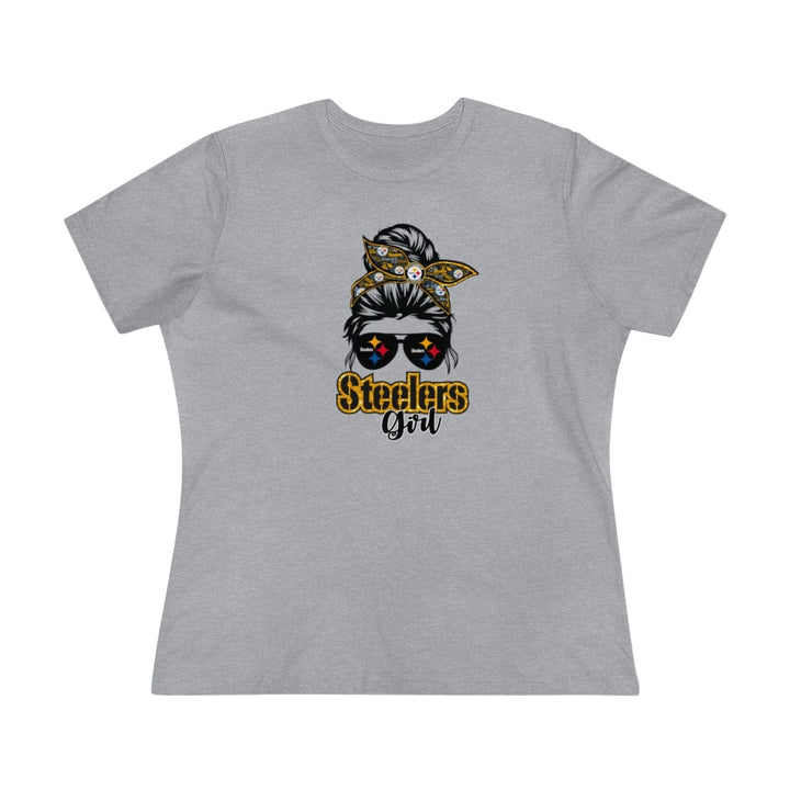 Pittsburgh Steeler Girl - Women's Premium Tee T-Shirt Printify Athletic Heather S 