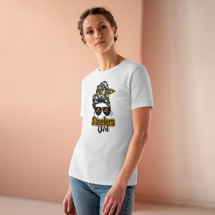 Pittsburgh Steeler Girl - Women's Premium Tee T-Shirt Printify White S 