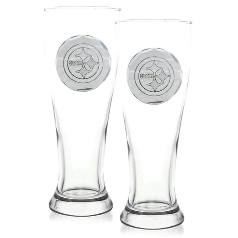 Pittsburgh Steelers 2-Piece Pilsner Glass Set (Aluminum) Beer Mug - YinzerShop