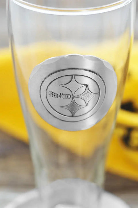 Pittsburgh Steelers 2-Piece Pilsner Set in Collectible Box (Aluminum) Beer Mug Wendell August Forge   