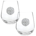 Pittsburgh Steelers 2-Piece Stemless Wine Glass Set (Aluminum) Wine Glass Wendell August Forge   