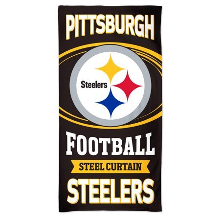 Pittsburgh Steelers 30" x 60" Steel Curtain Football Beach or Bath Towel Beach Towel - YinzerShop