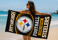 Pittsburgh Steelers 30" x 60" Steel Curtain Football Beach or Bath Towel Beach Towel - YinzerShop