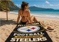 Pittsburgh Steelers 30" x 60" Steel Curtain Football Beach or Bath Towel Beach Towel - YinzerShop