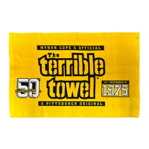 Pittsburgh Steelers 50th Anniversary Terrible Towel | Official NFL Merchandise Sports Towel - YinzerShop