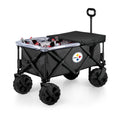 Pittsburgh Steelers All Terrain Utility Wagon | Heavy Duty Garden Cart with Telescoping Handle Licensed - YinzerShop