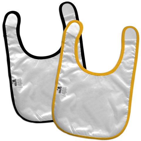 Pittsburgh Steelers Baby Bibs 2-Pack - Embroidered Team Bibs | Cotton Front & Spill Resistant Bibs - YinzerShop
