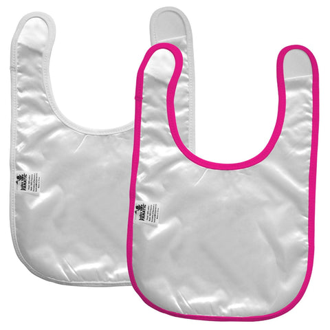 Pittsburgh Steelers Baby Bibs 2-Pack - Pink Cotton Front & Polyester Back Infant Sports Bibs Bibs - YinzerShop
