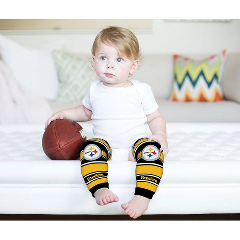 Pittsburgh Steelers Baby Leg Warmers – Infant Toddler Knee Protection, Cotton Blend Wearables - YinzerShop