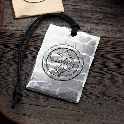 Pittsburgh Steelers Bag Tag - Handcrafted Aluminum Football Logo Charm Bag Tag - YinzerShop