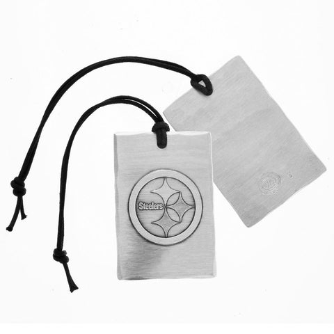 Pittsburgh Steelers Bag Tag - Handcrafted Aluminum Football Logo Charm Bag Tag - YinzerShop