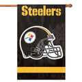 Pittsburgh Steelers Banner Flag – Durable Appliqué NFL Team Flag, Black Nylon Flag - YinzerShop
