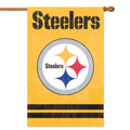 Pittsburgh Steelers Banner Flag - Premium Yellow Appliqué NFL Team Flag Garden Flag - YinzerShop