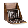 Pittsburgh Steelers Bar Set – Acacia Wood Tabletop Cocktail Station Licensed - YinzerShop
