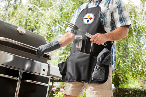 Pittsburgh Steelers - BBQ Apron Tote Pro Grill Set Licensed - YinzerShop