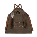 Pittsburgh Steelers BBQ Apron With Tools - Durable Waxed Canvas Apron & Leatherette Tool Rack Licensed - YinzerShop
