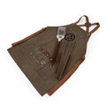 Pittsburgh Steelers BBQ Apron With Tools - Durable Waxed Canvas Apron & Leatherette Tool Rack Licensed - YinzerShop