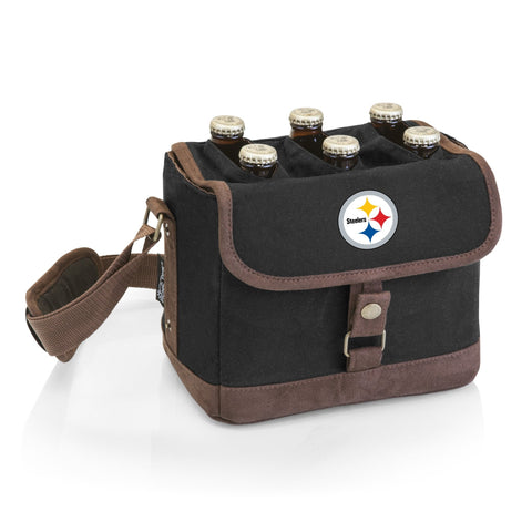 Pittsburgh Steelers Beer Caddy Cooler Tote - Six Pack Cooler with Bottle Opener Licensed - YinzerShop