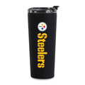 Pittsburgh Steelers Black 24oz Stainless Steel Tumbler Tumbler 24oz - YinzerShop
