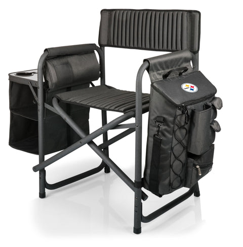 Pittsburgh Steelers Camping Chair - Heavy Duty Outdoor Folding Chair with Cooler & Table Licensed - YinzerShop