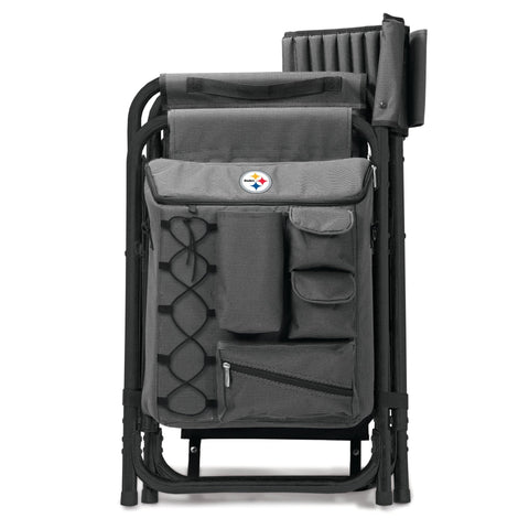 Pittsburgh Steelers Camping Chair - Heavy Duty Outdoor Folding Chair with Cooler & Table Licensed - YinzerShop